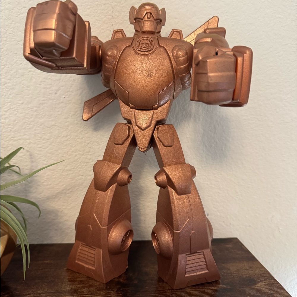 Hammered Copper Custom Painted Transformer Decorative Toy - Picture 2 of 7